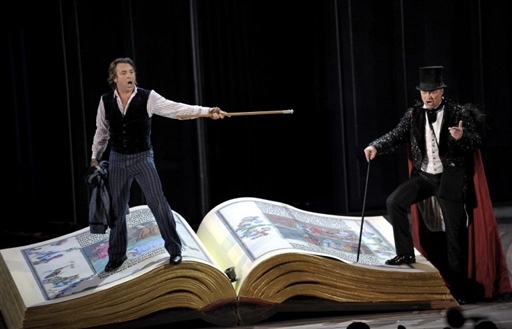 - Roberto Alagna (Faust) se confronte  Ren Pape (Mephistophls) au thtre antique d'Orange (31/07/2008)